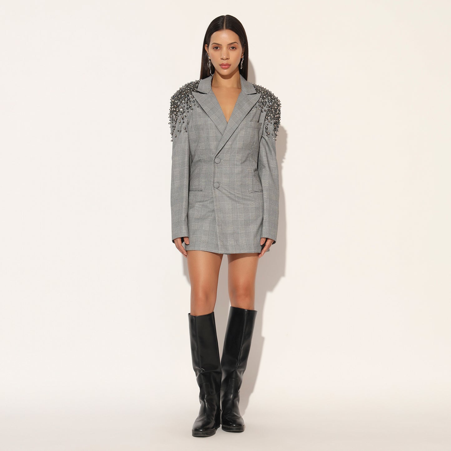SELVARIS EMBROIDERED JACKET DRESS