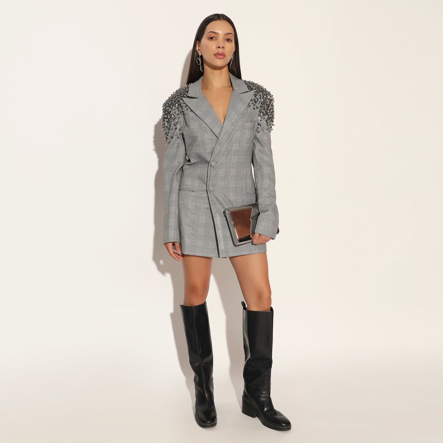 SELVARIS EMBROIDERED JACKET DRESS