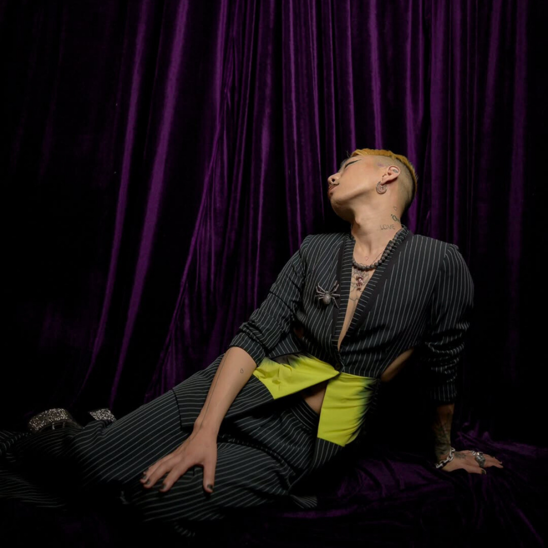 JOHN IN COSMIC CUT AWAY PANT SUIT