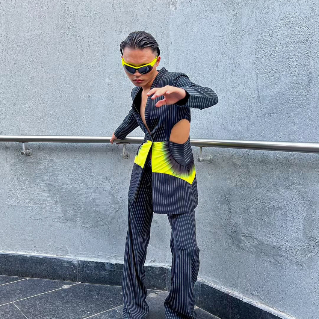 AGOU IN COSMIC CUT AWAY PANT SUIT