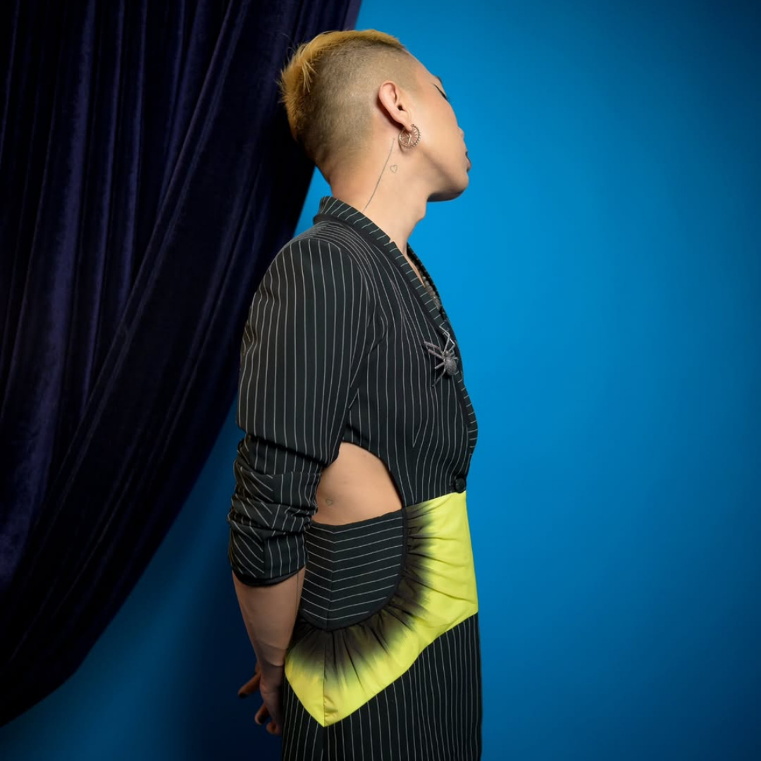 JOHN IN COSMIC CUT AWAY PANT SUIT