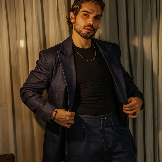 RISHABH SAWHNEY IN ALTAIR DENIM BLAZER