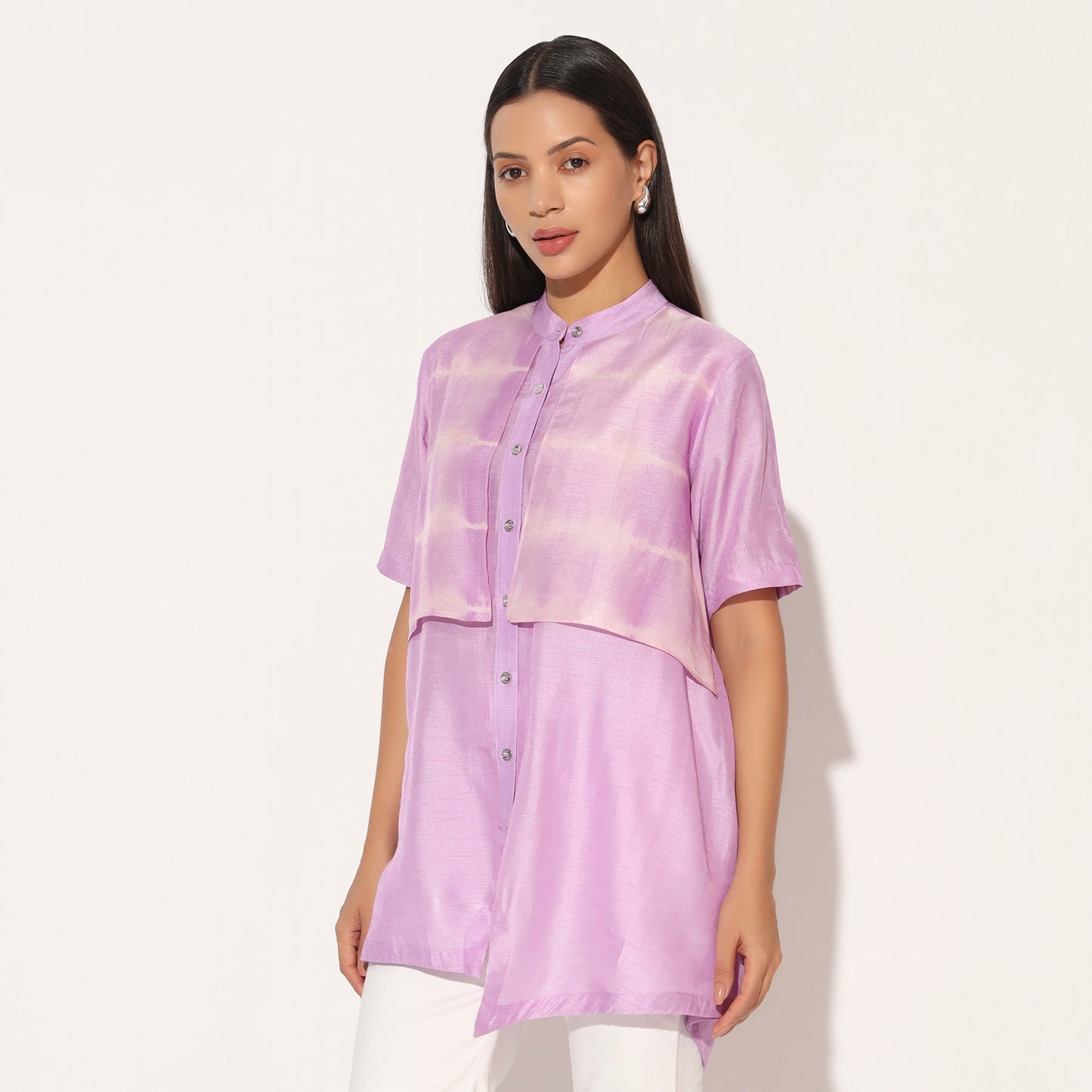ZEPHYRA SHIBORI STRIPED SHIRT