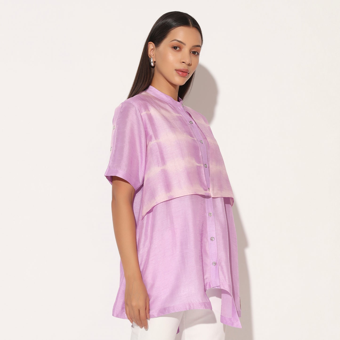 ZEPHYRA SHIBORI STRIPED SHIRT