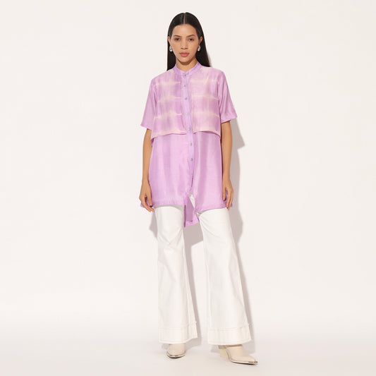 ZEPHYRA SHIBORI STRIPED SHIRT