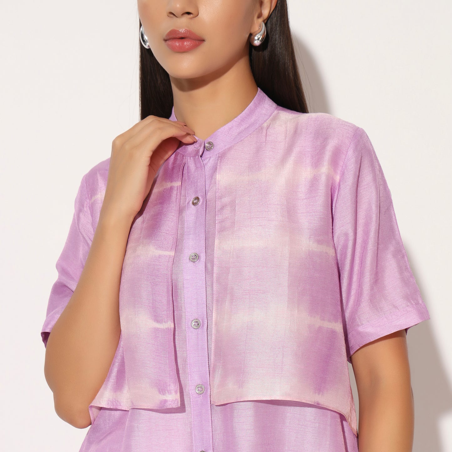 ZEPHYRA SHIBORI STRIPED SHIRT