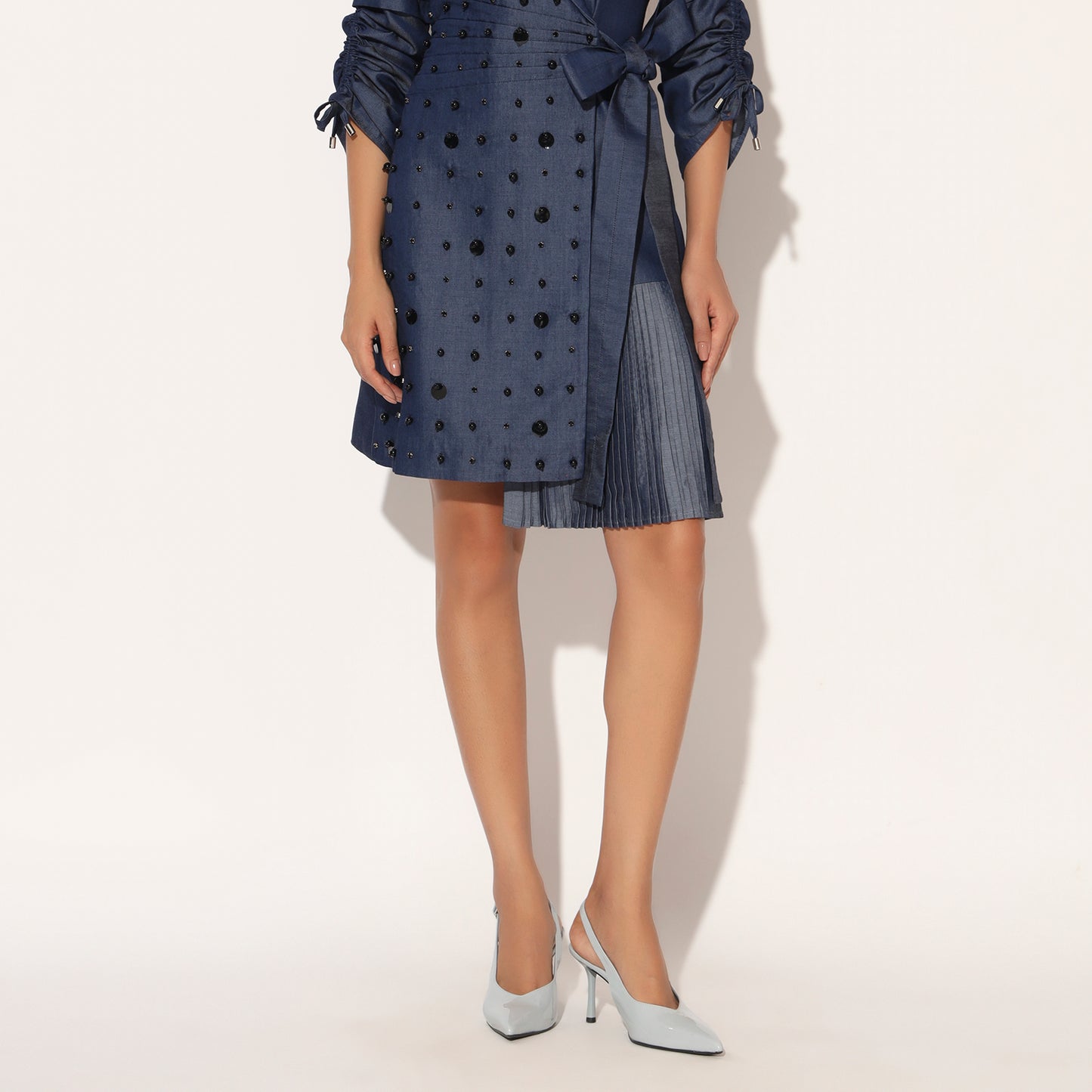 NEBULA EMBROIDERED JACKET DRESS