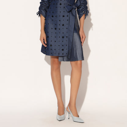 NEBULA EMBROIDERED JACKET DRESS