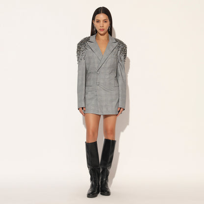 SELVARIS EMBROIDERED JACKET DRESS