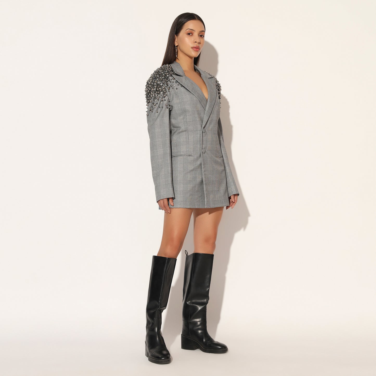SELVARIS EMBROIDERED JACKET DRESS