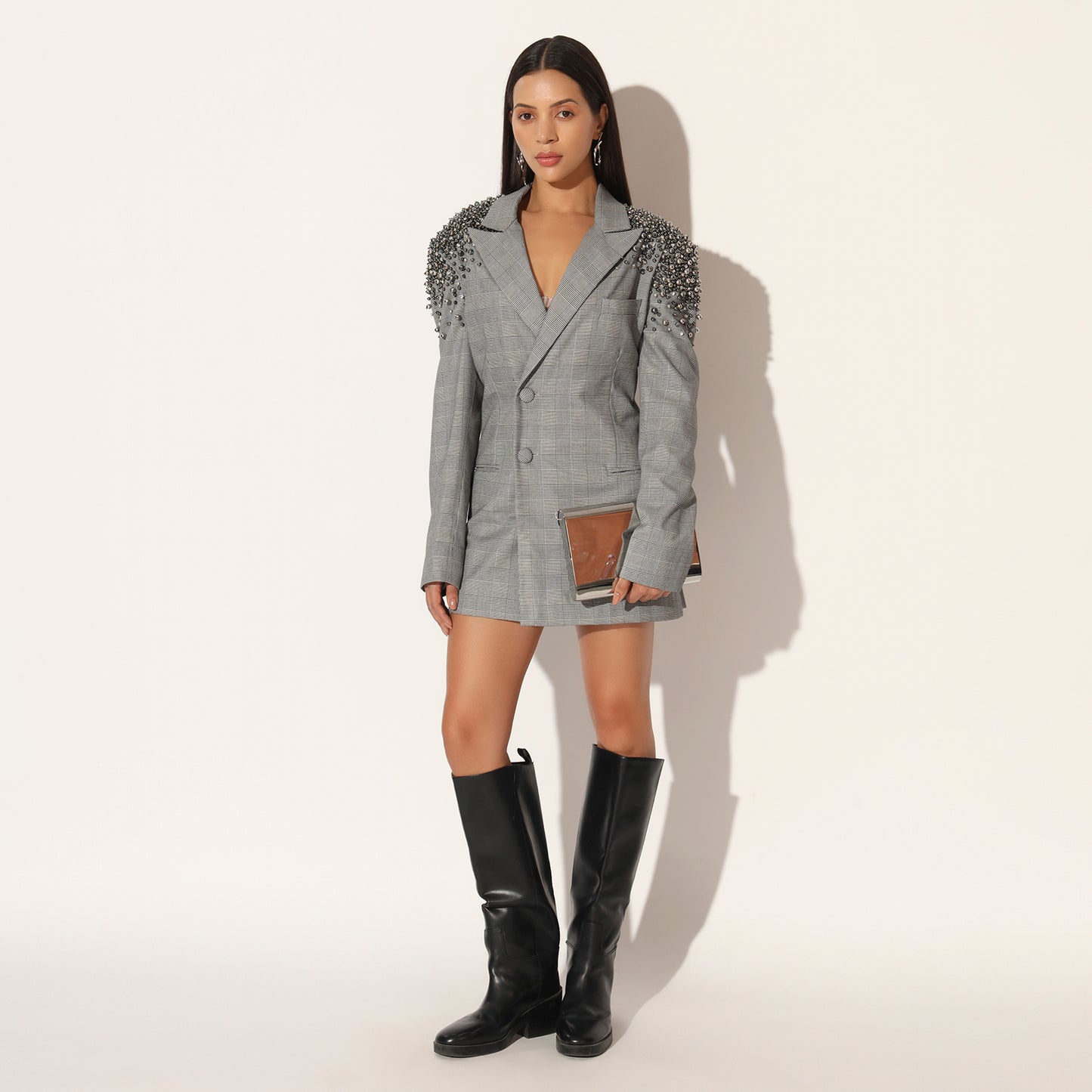 SELVARIS EMBROIDERED JACKET DRESS
