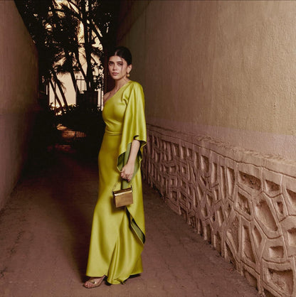 SANJANA SANGHI IN ONE SHOULDER AETHERA GOWN